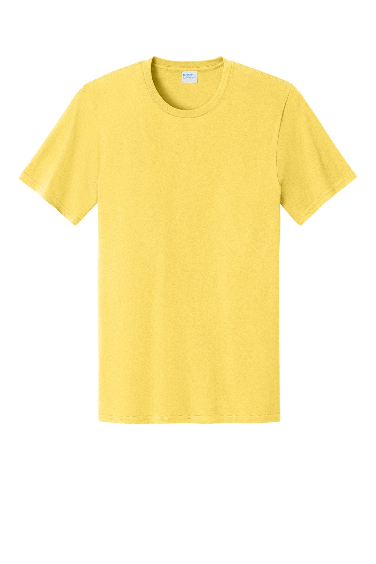 Front View of Yellow Port & Co Easy Cotton Tee PC43