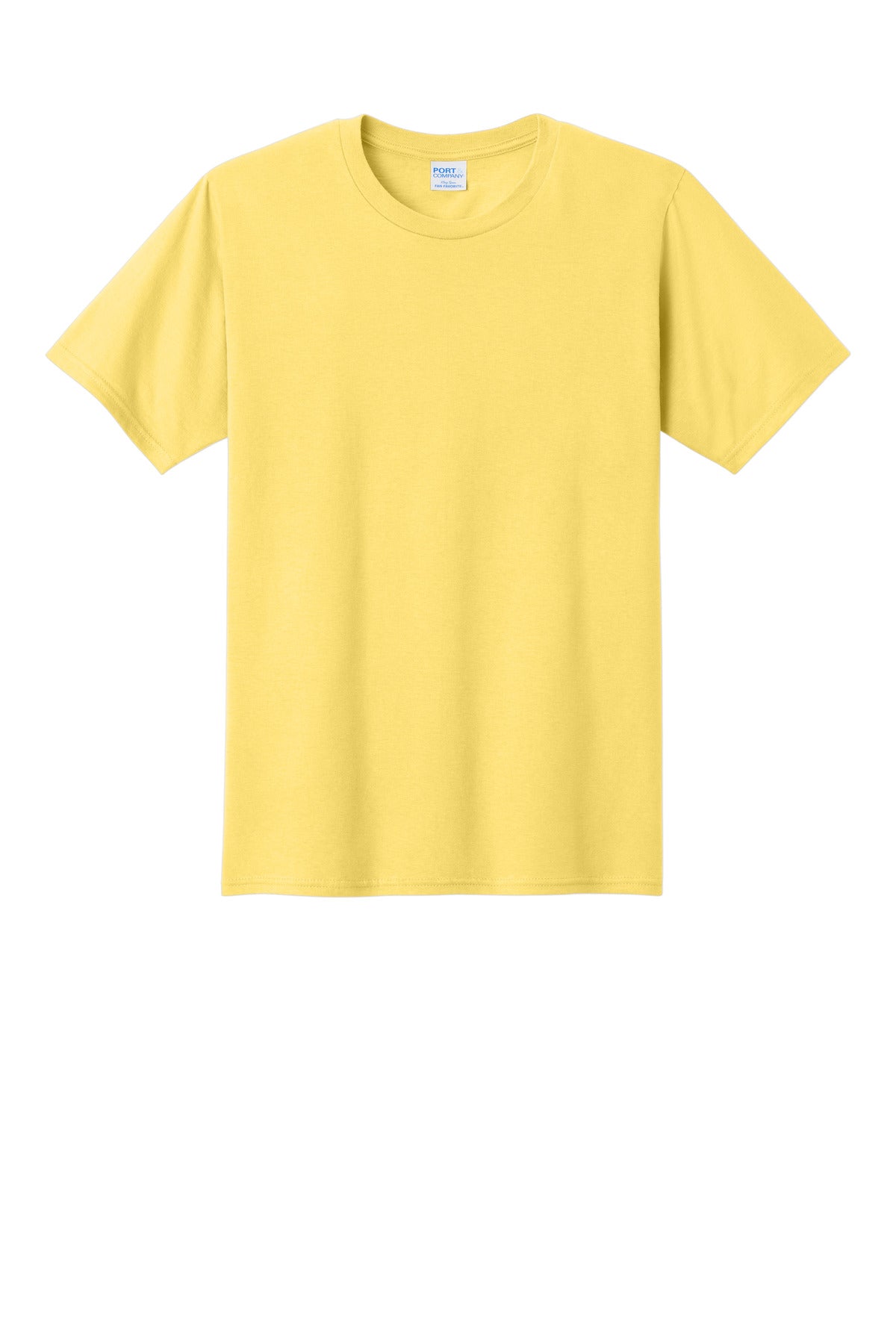Front View of Yellow Port & Co Fan Favorite Tee. PC450