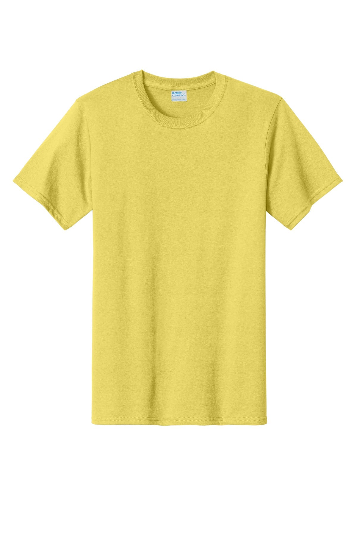 Front View of Yellow Port & Co Tall Essential Tee. PC61T