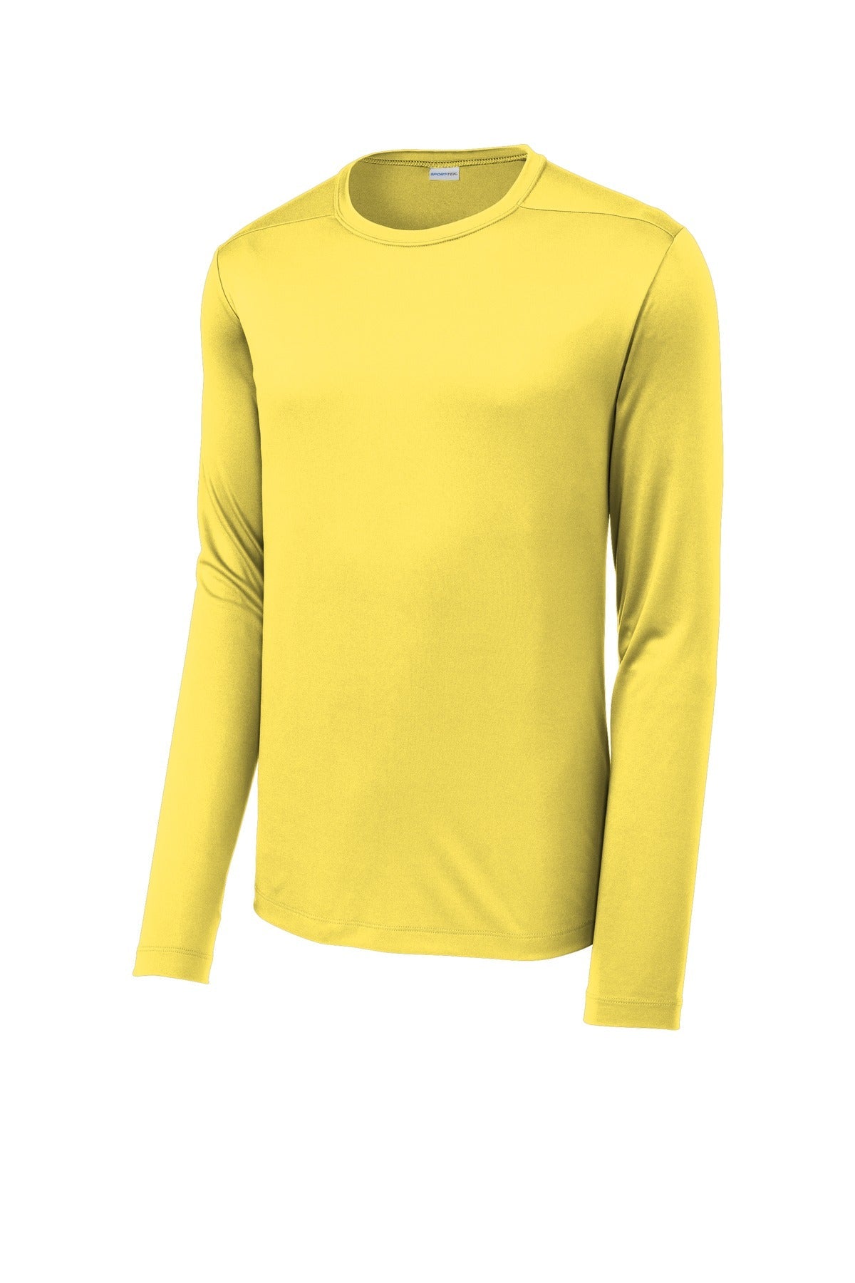 Front View of Yellow Sport-Tek Posi-UV Pro Long Sleeve Tee. ST420LS