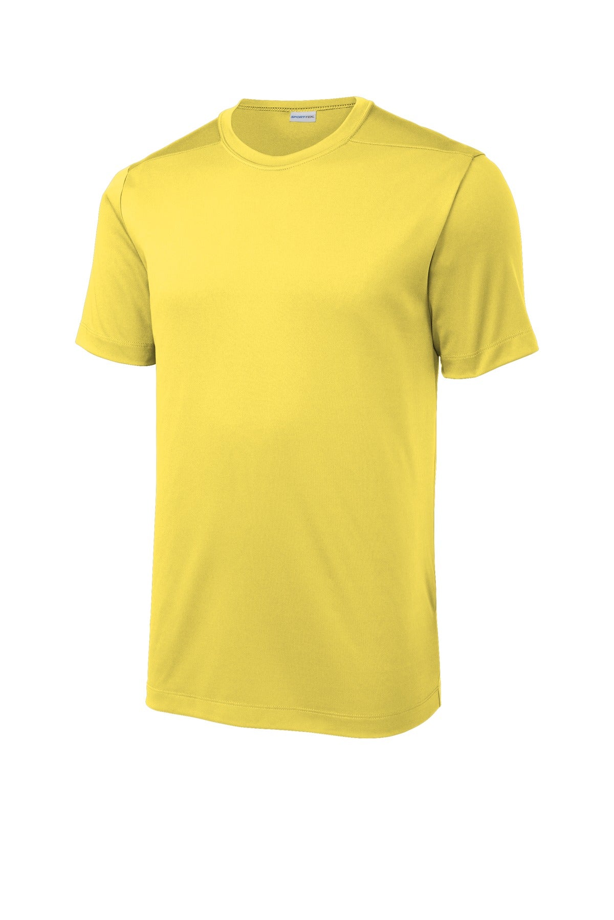 Front View of Yellow Sport-Tek Posi-UV Pro Tee. ST420