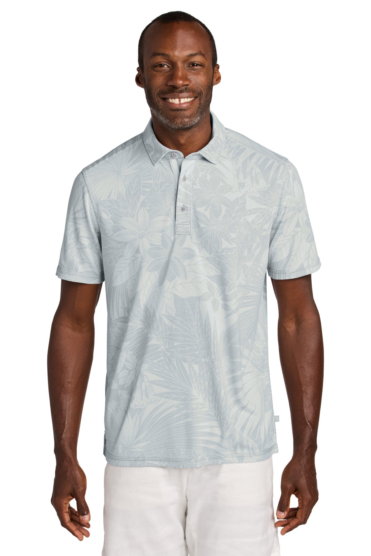 Front View of ZincGrey Tommy Bahama Santiago Paradise Polo ST227544TB