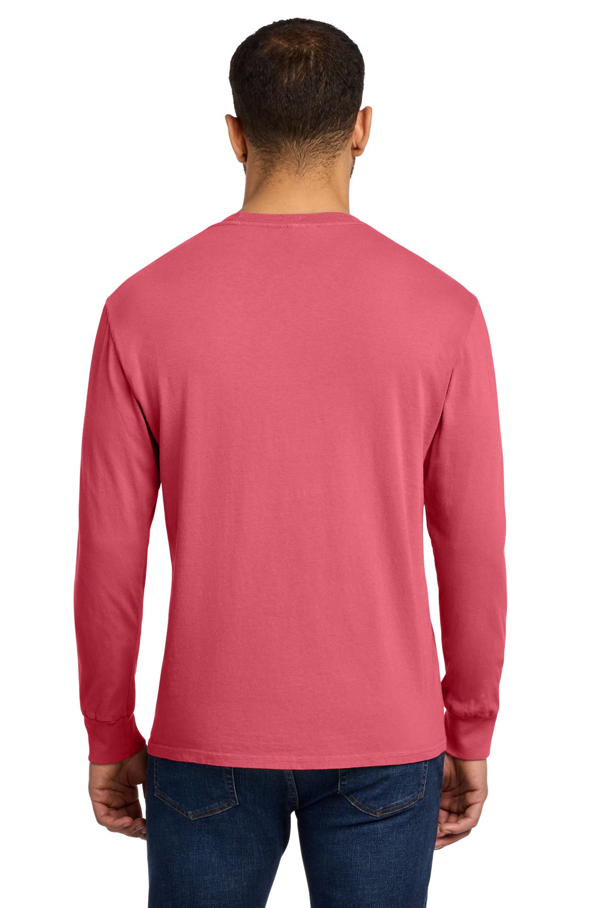 Fruit Punch Port & Co Beach Wash Garment-Dyed Long Sleeve Tee PC099LS