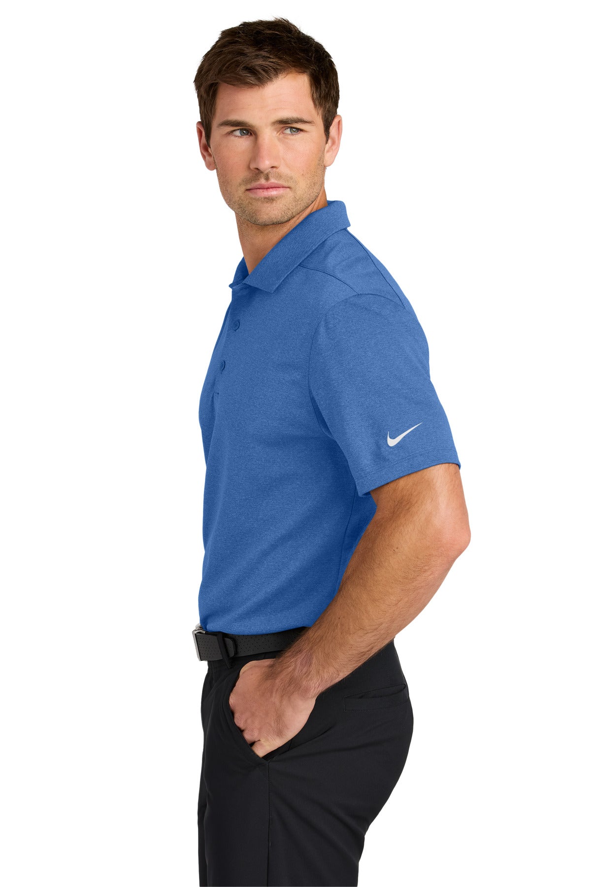 GameRyHthr Nike Dri-FIT Smooth Heather Polo NKFQ4794