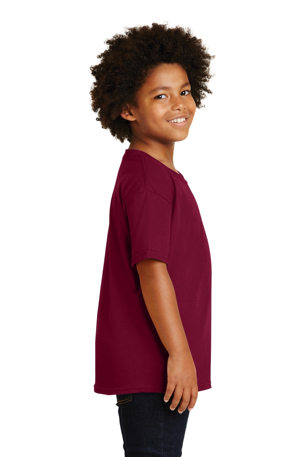 Garnet Gildan - Youth Heavy Cotton 100% Cotton T-Shirt. 5000B