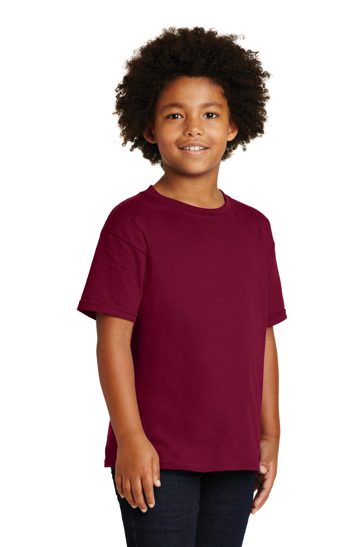 Garnet Gildan - Youth Heavy Cotton 100% Cotton T-Shirt. 5000B