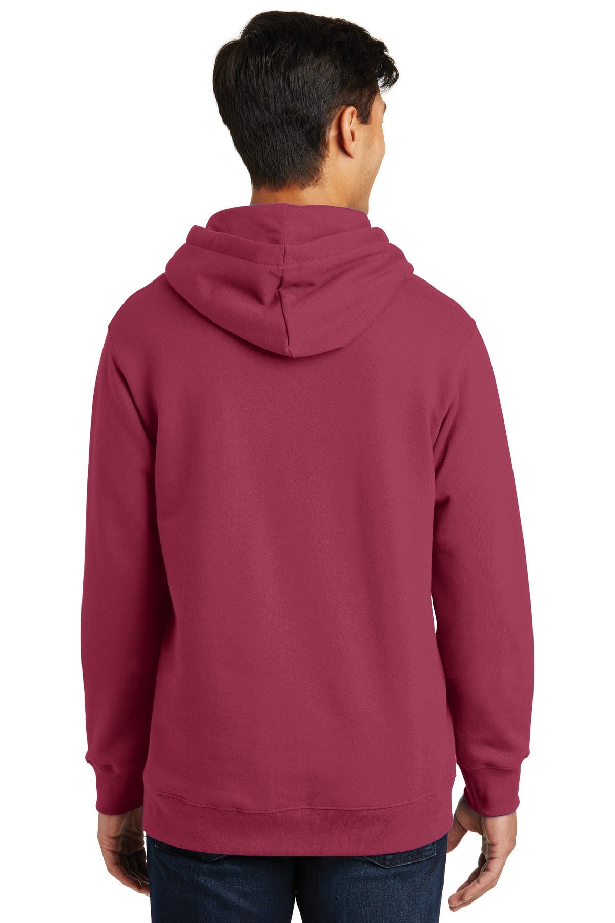 Garnet Port & Co Fan Favorite Fleece Pullover Hooded Sweatshirt. PC850H