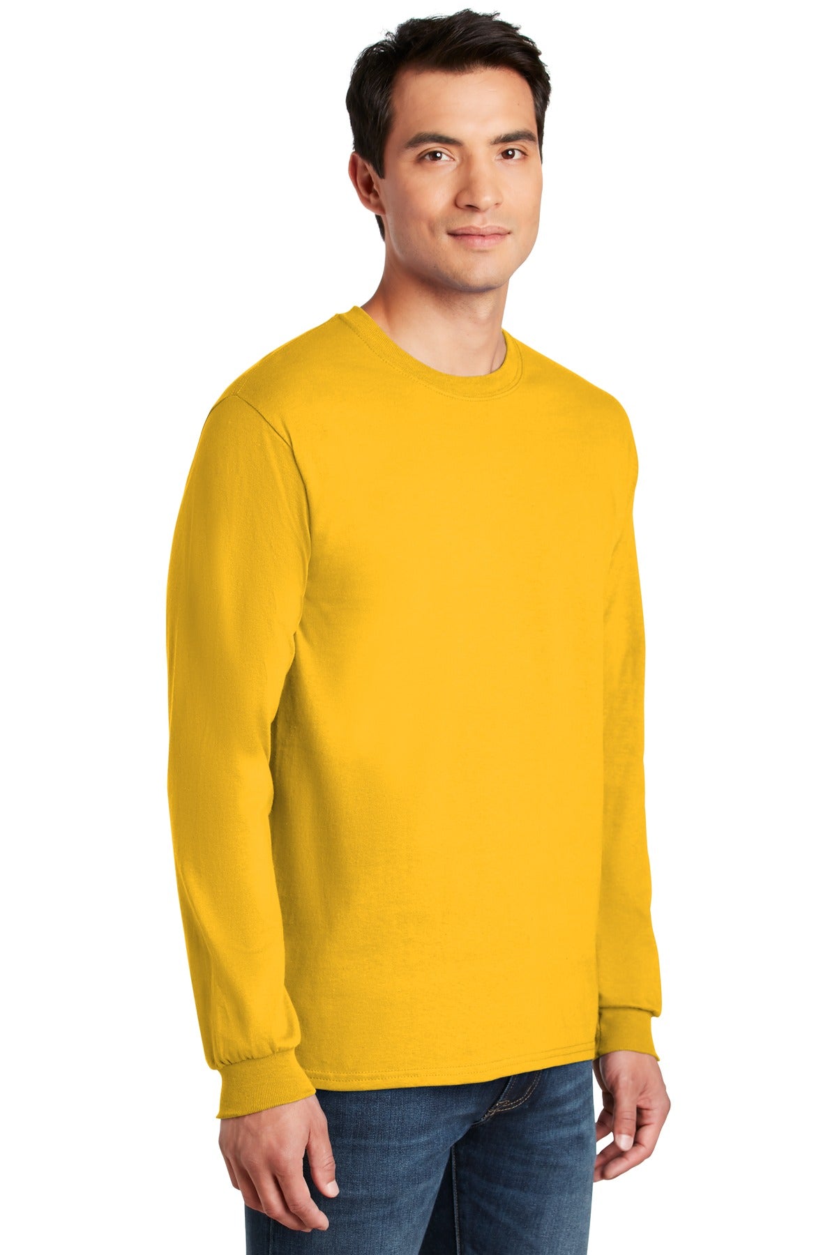 Gold Gildan - Ultra Cotton 100% US Cotton Long Sleeve T-Shirt. G2400
