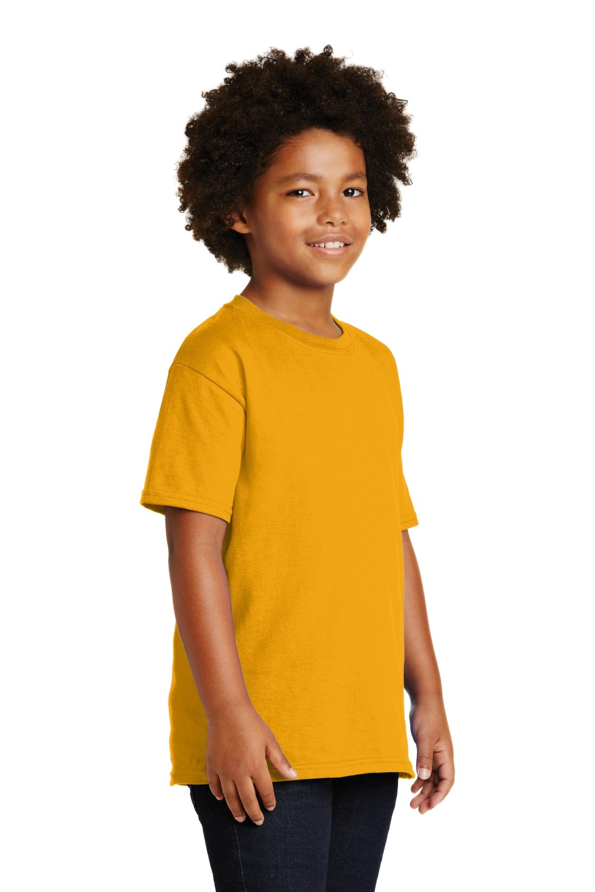 Gold Gildan - Youth Ultra Cotton 100% US Cotton T-Shirt. 2000B