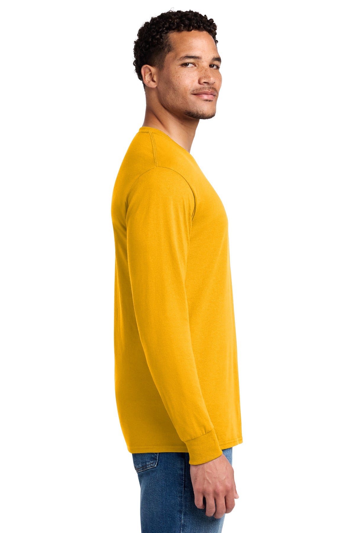 Gold Jerzees - Dri-Power 50/50 Cotton/Poly Long Sleeve T-Shirt. 29LS