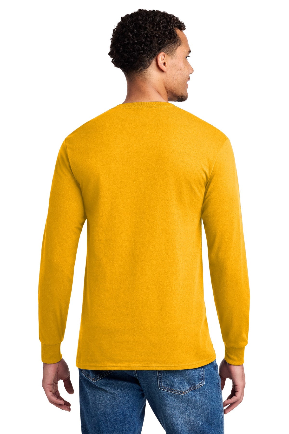 Gold Jerzees - Dri-Power 50/50 Cotton/Poly Long Sleeve T-Shirt. 29LS
