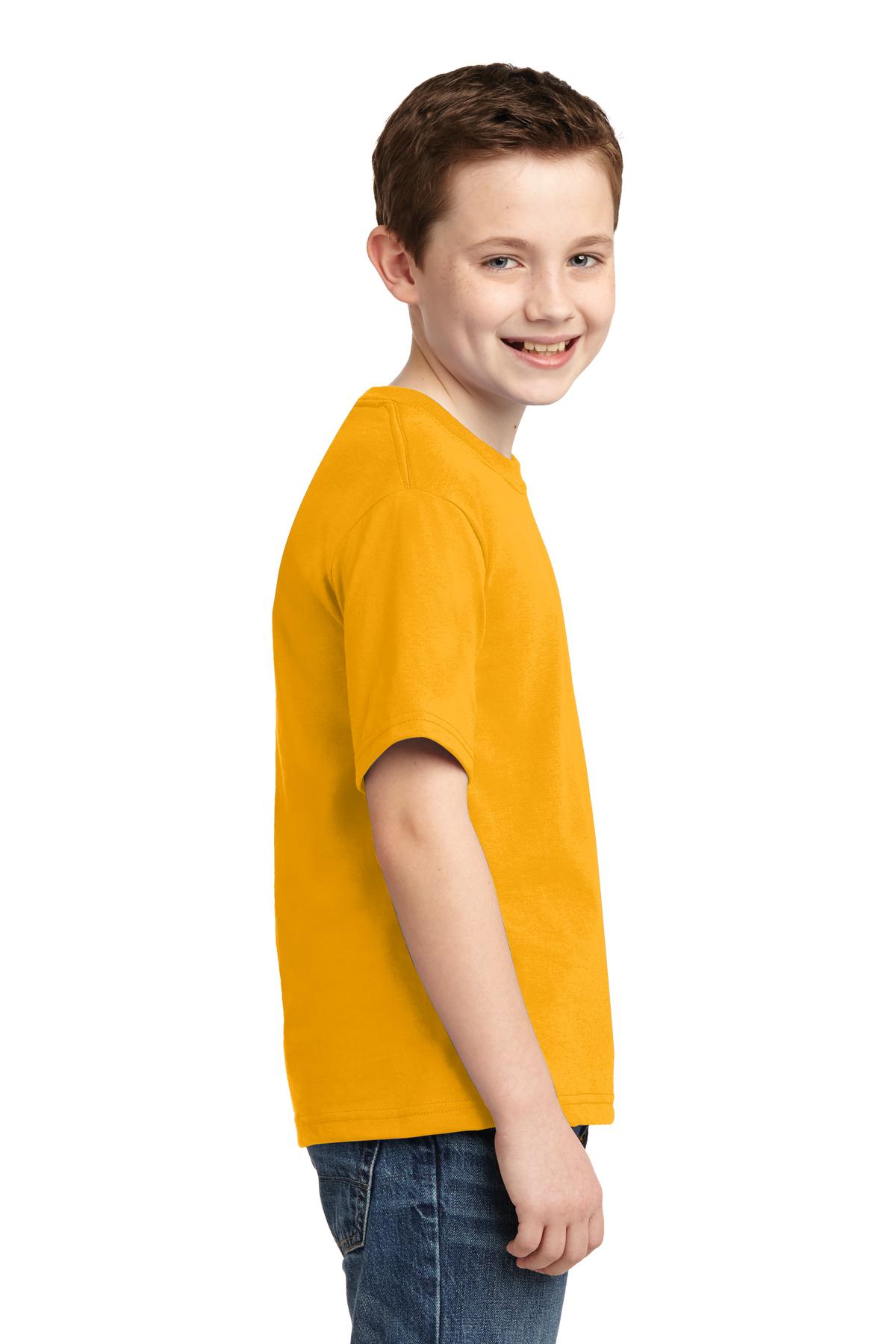 Gold Jerzees - Youth Dri-Power 50/50 Cotton/Poly T-Shirt. 29B
