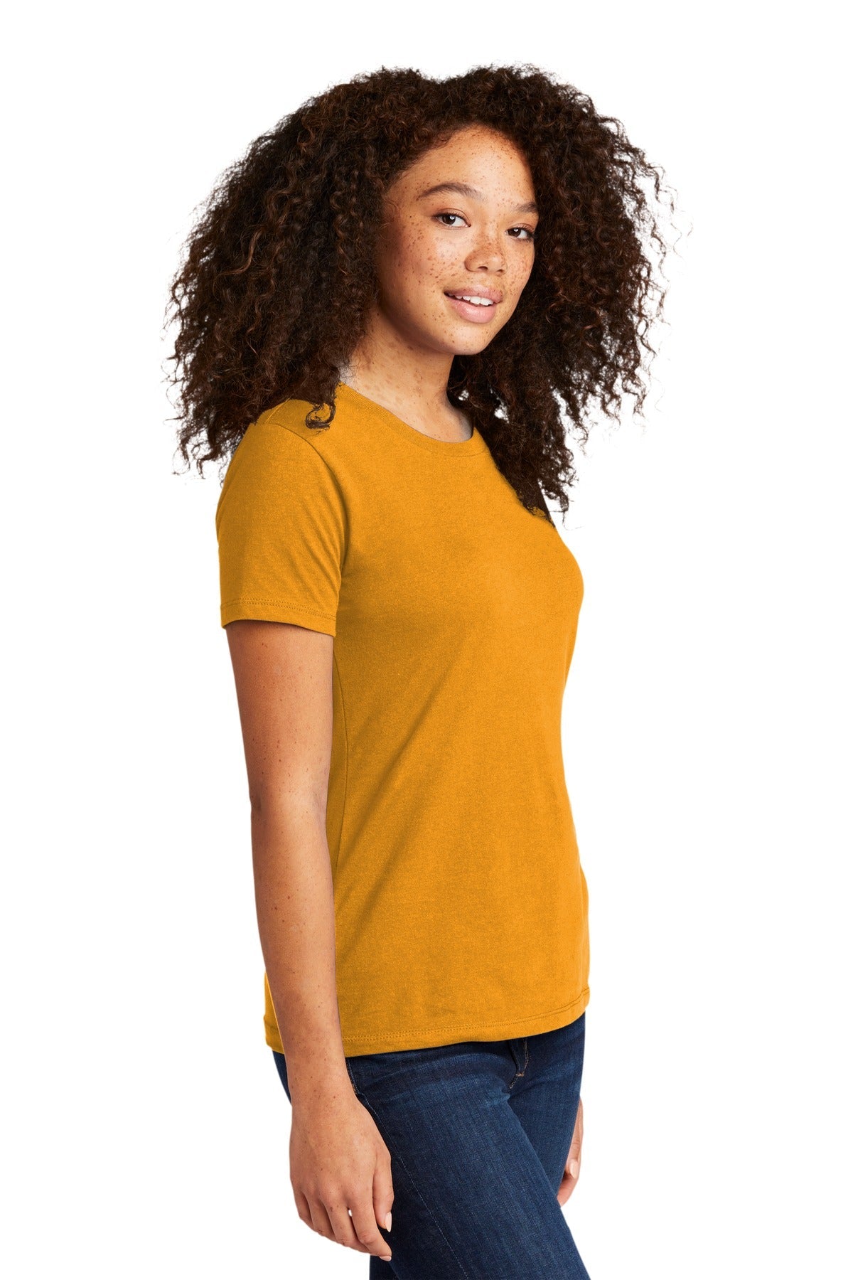Gold Next Level Apparel Women's Cotton Tee. NL3900