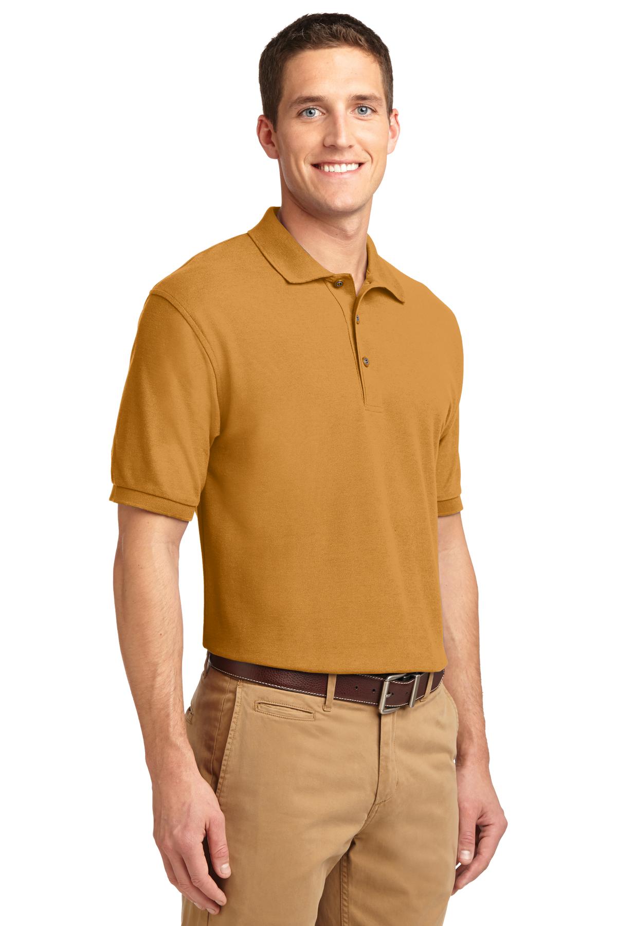 Gold Port Authority Extended Size Silk Touch Polo K500ES
