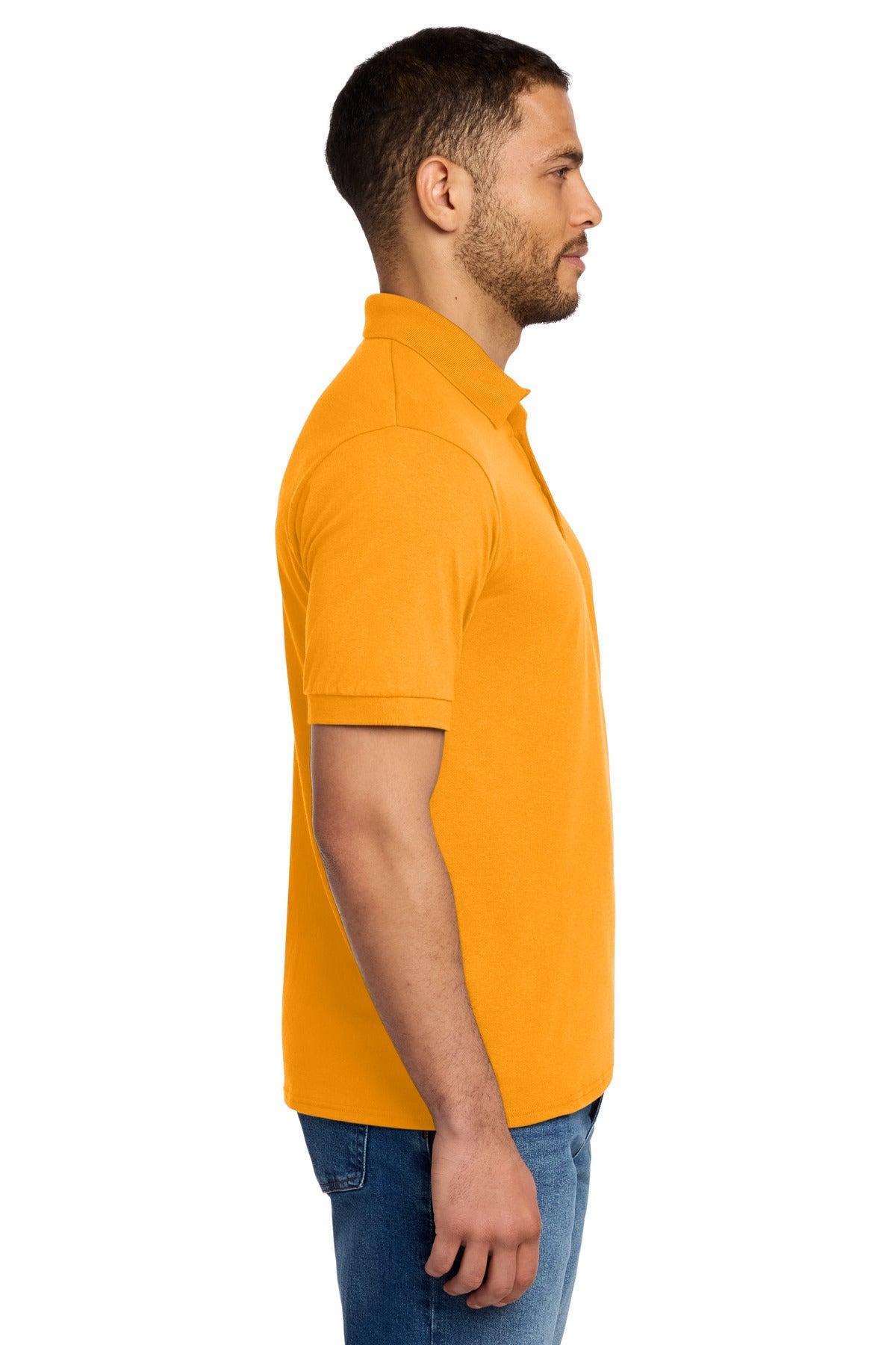 Gold Port & Co Core Blend Jersey Knit Polo. KP55