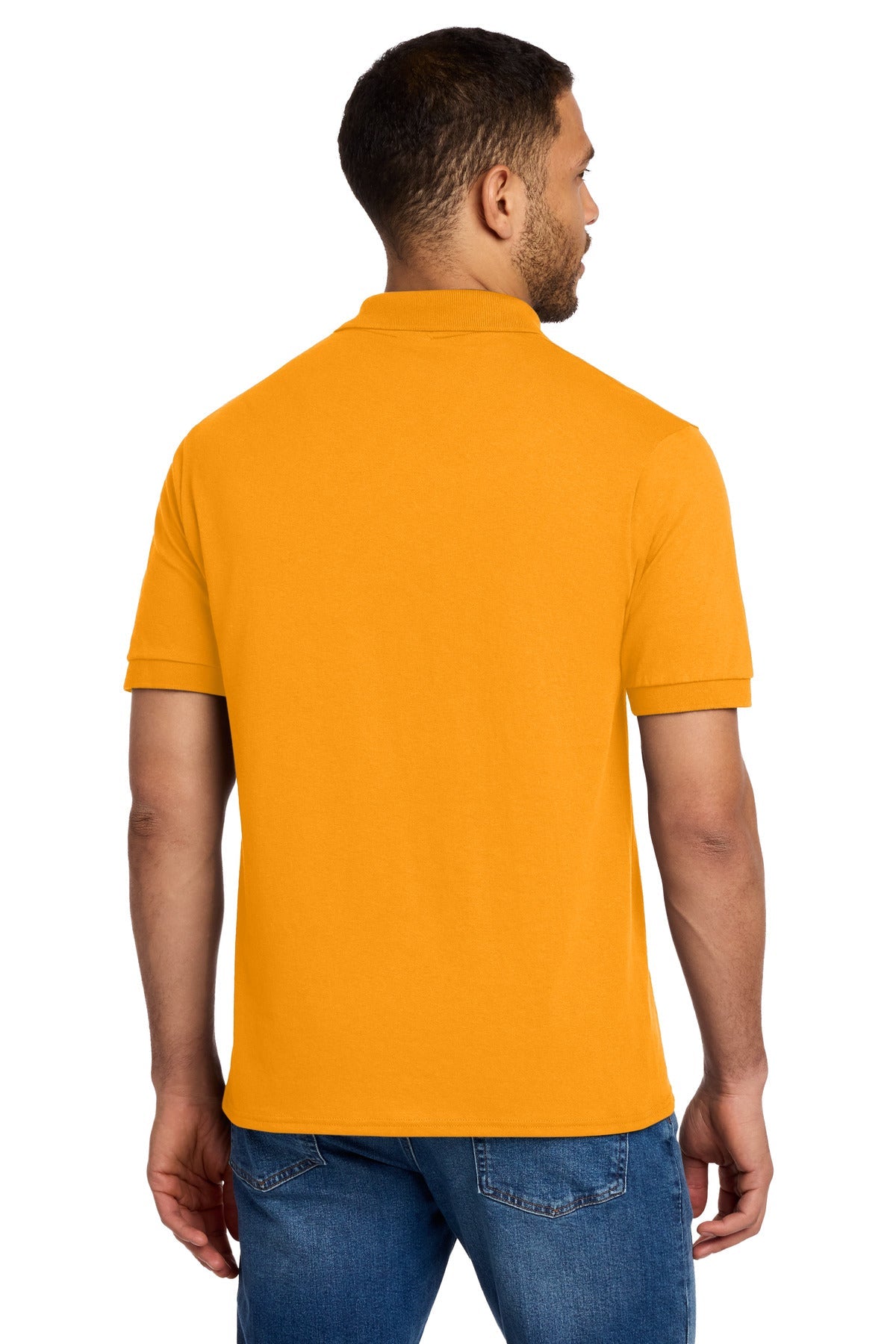 Gold Port & Co Core Blend Jersey Knit Polo. KP55