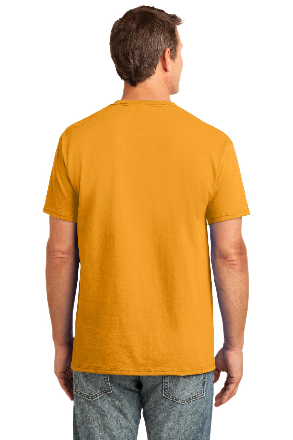Gold Port & Co Core Cotton Pocket Tee. PC54P
