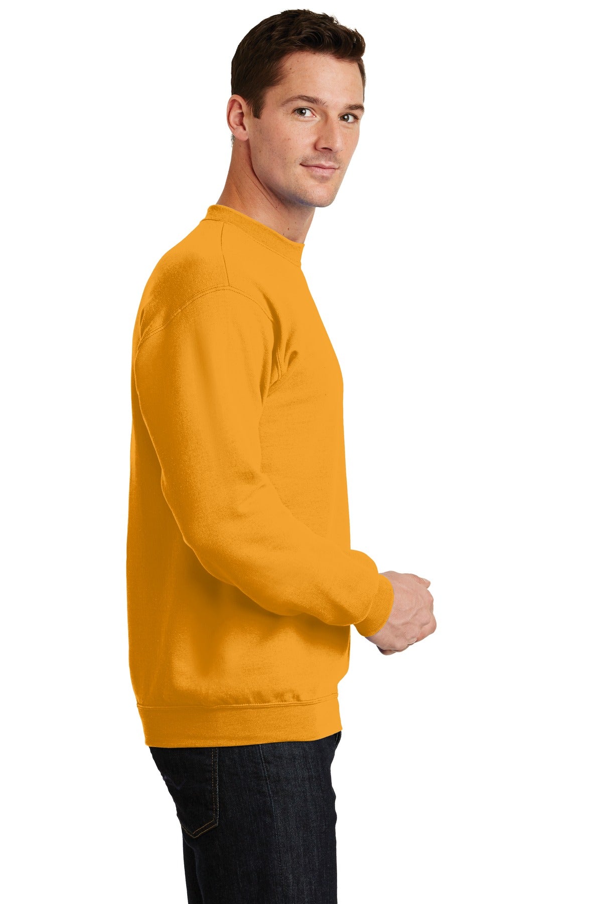 Gold Port & Co Core Fleece Crewneck Sweatshirt. PC78