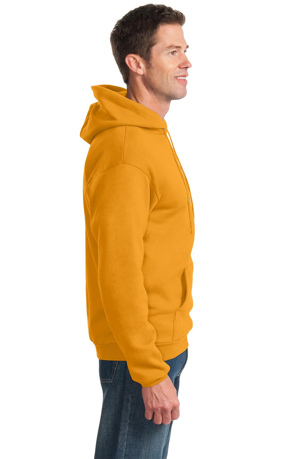 Gold Port & Co Essential Fleece Pullover Hooded Sweatshirt. PC90H