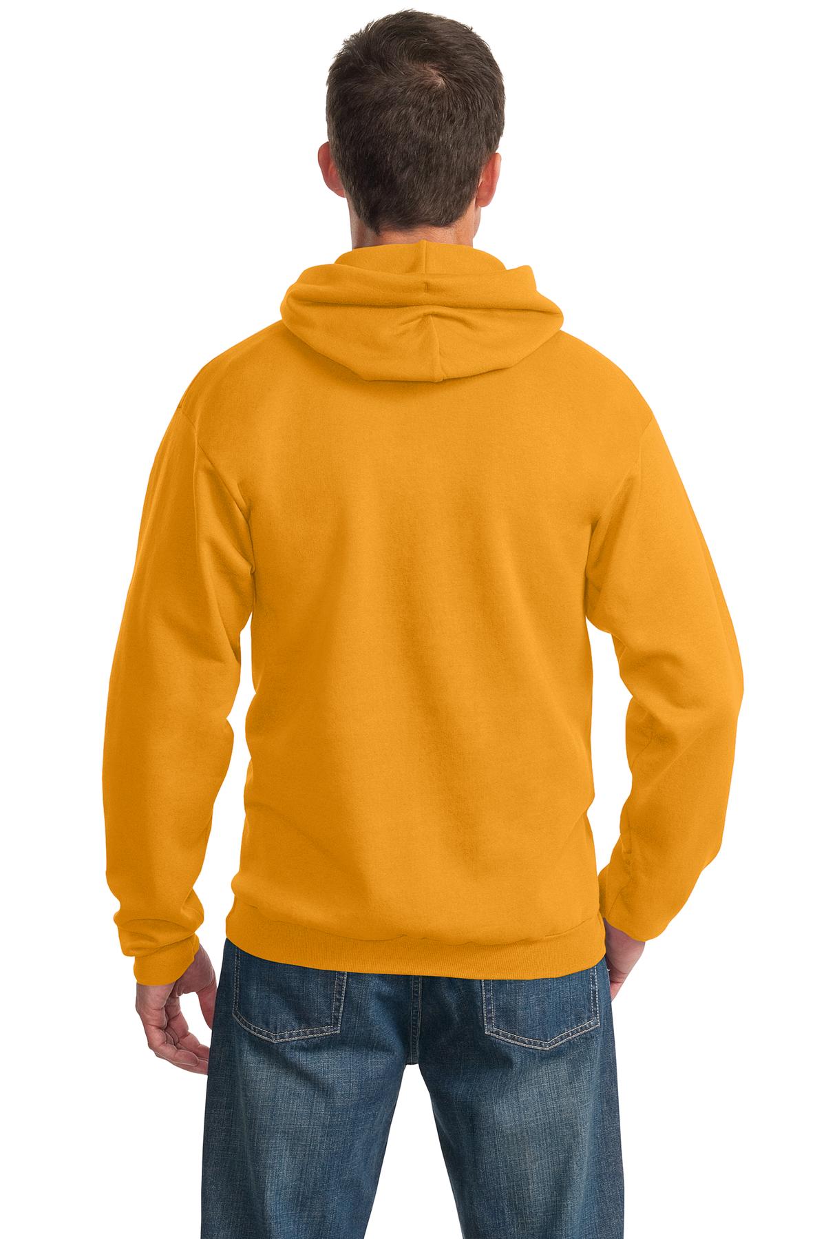 Gold Port & Co Essential Fleece Pullover Hooded Sweatshirt. PC90H