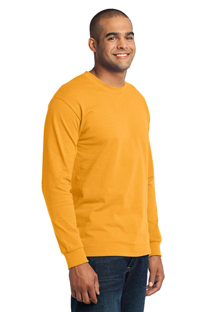 Gold Port & Co Long Sleeve Core Blend Tee. PC55LS