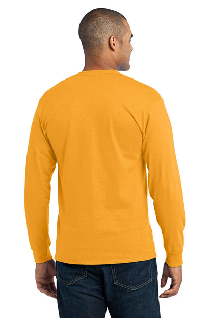 Gold Port & Co Long Sleeve Core Blend Tee. PC55LS