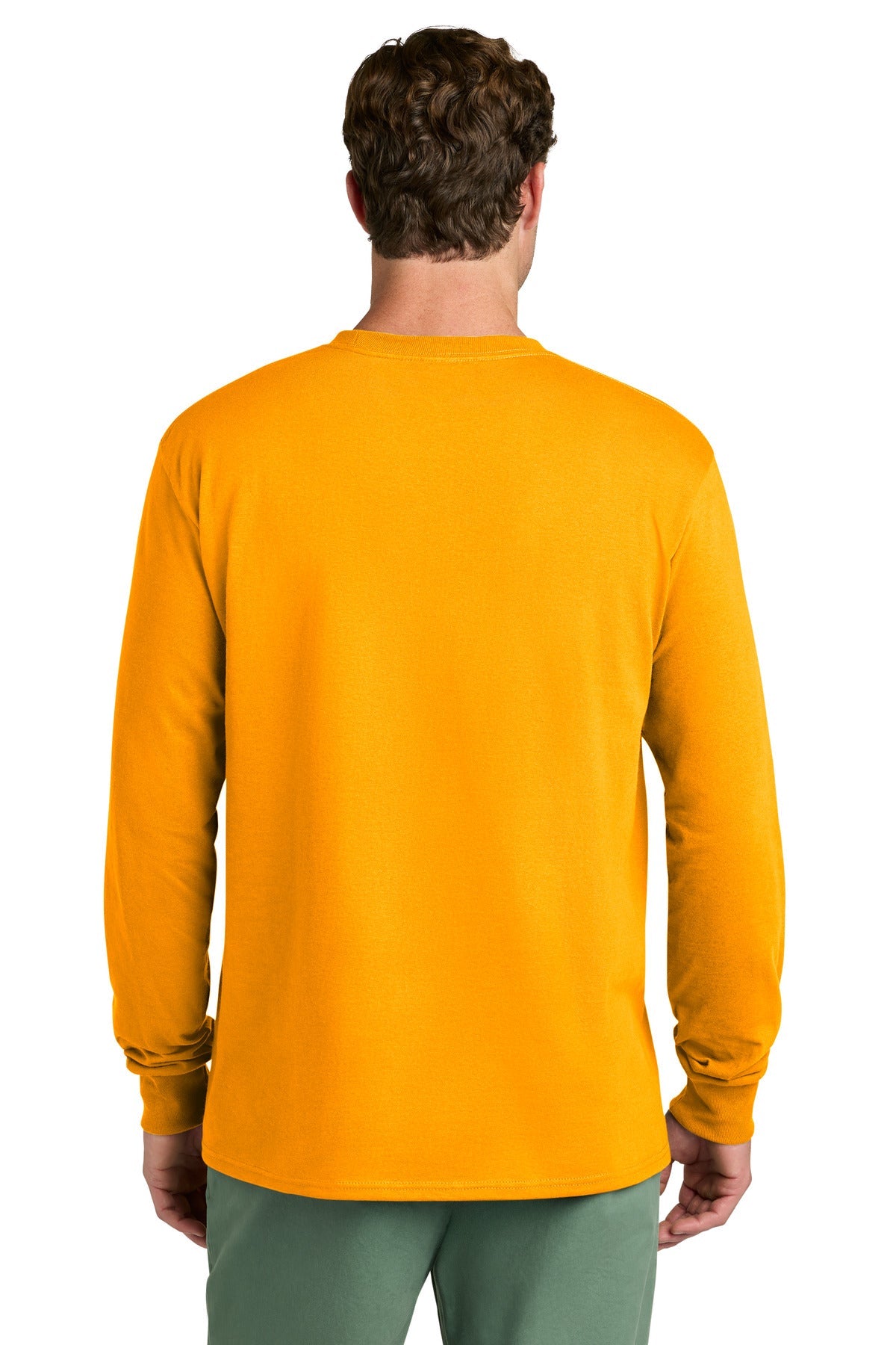 Gold Port & Co Long Sleeve Core Cotton Tee. PC54LS