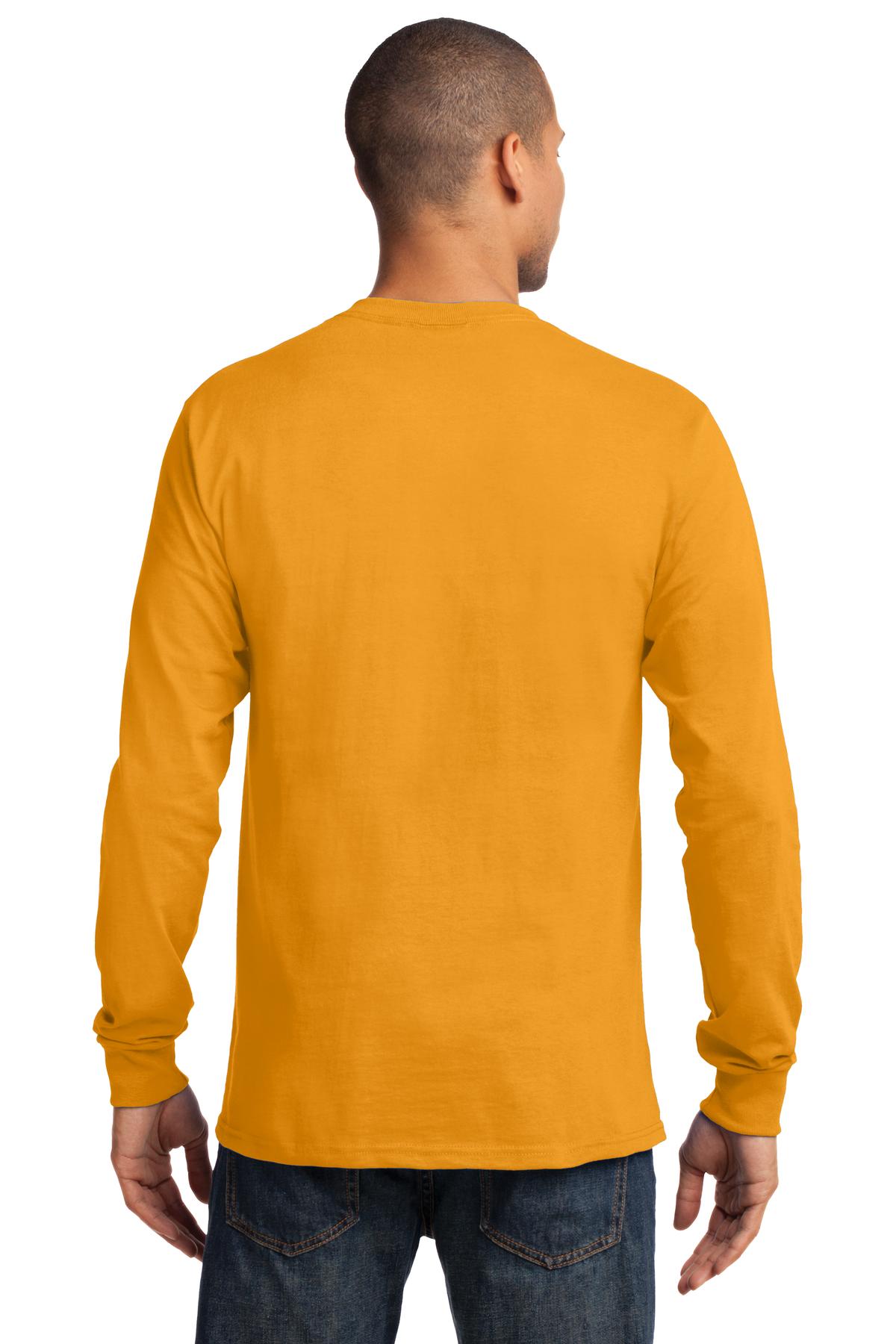 Gold Port & Co Long Sleeve Essential Tee. PC61LS