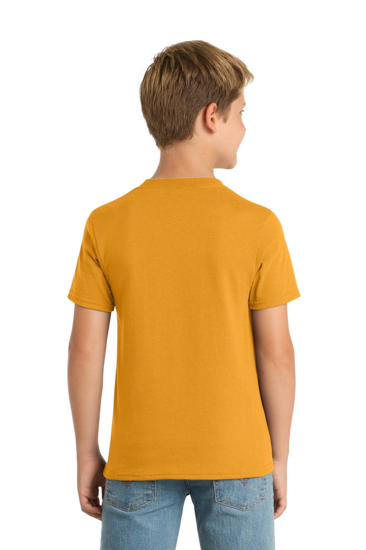 Gold Port & Co Youth Core Blend Tee. PC55Y