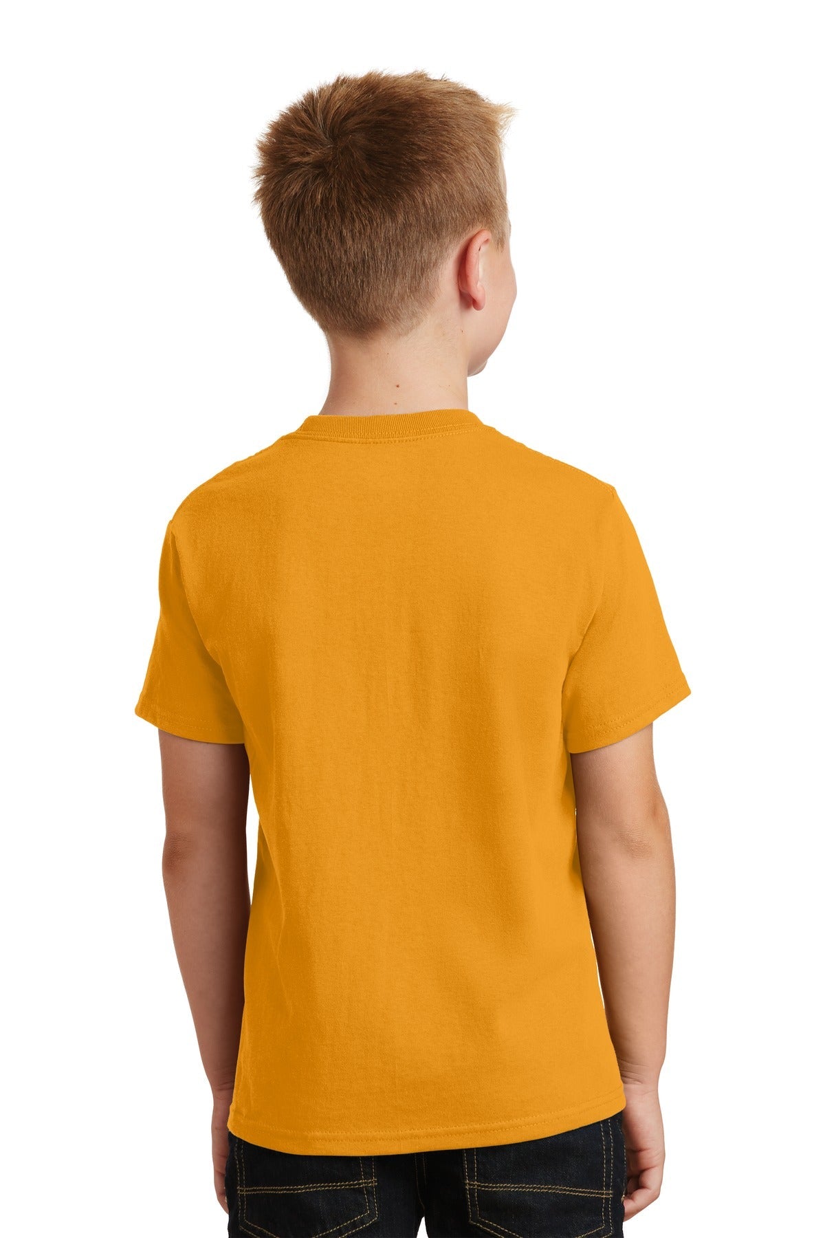 Gold Port & Co Youth Core Cotton Tee. PC54Y