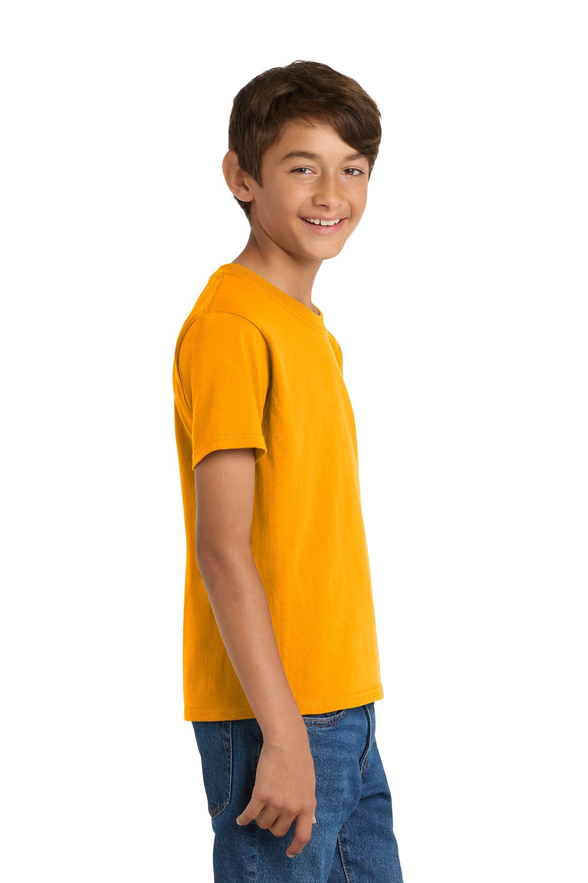 Gold Port & Co Youth Core Cotton Tee. PC54Y