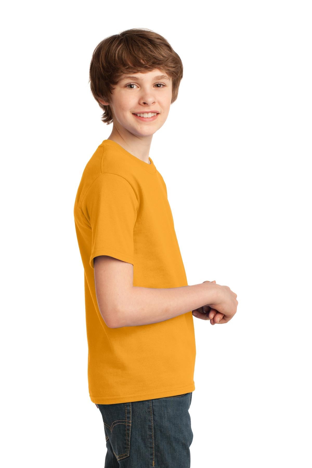 Gold Port & Co Youth Essential Tee. PC61Y