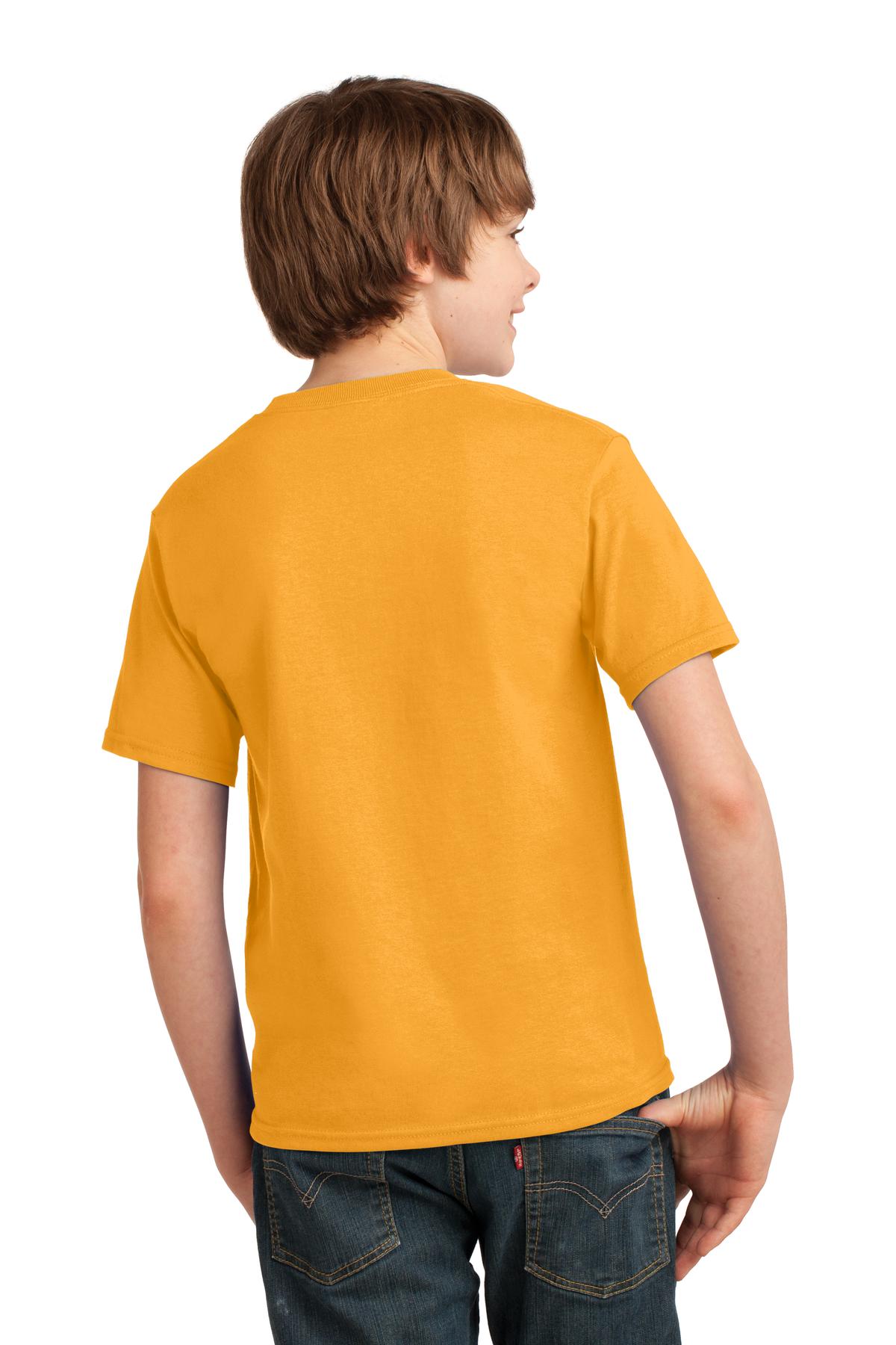 Gold Port & Co Youth Essential Tee. PC61Y