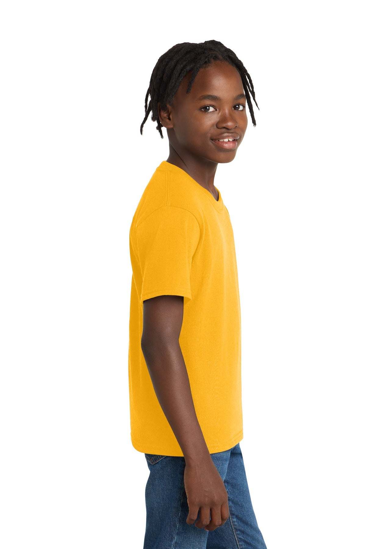Gold Port & Co Youth Essential Tee. PC61Y