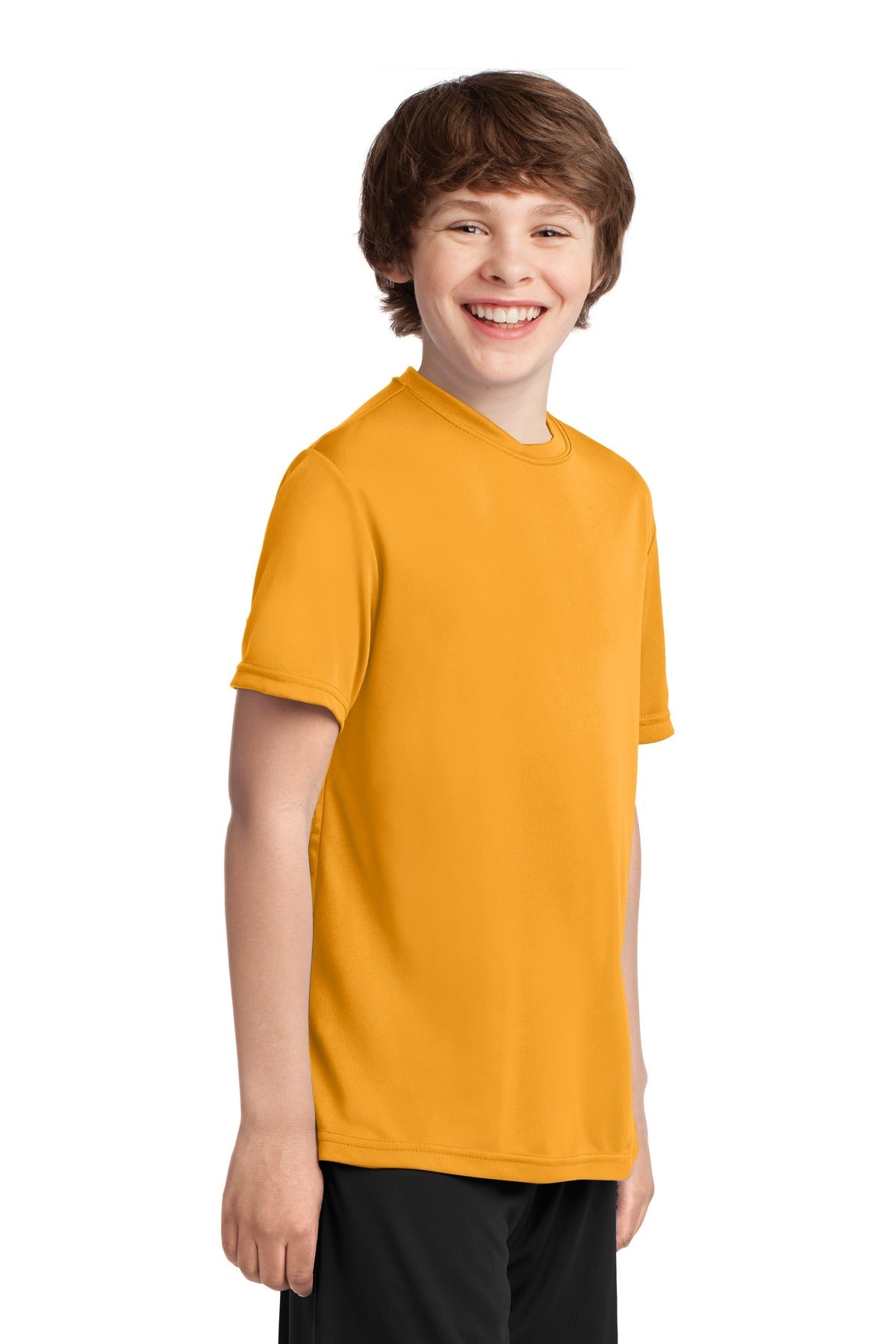 Gold Port & Co Youth Performance Tee. PC380Y