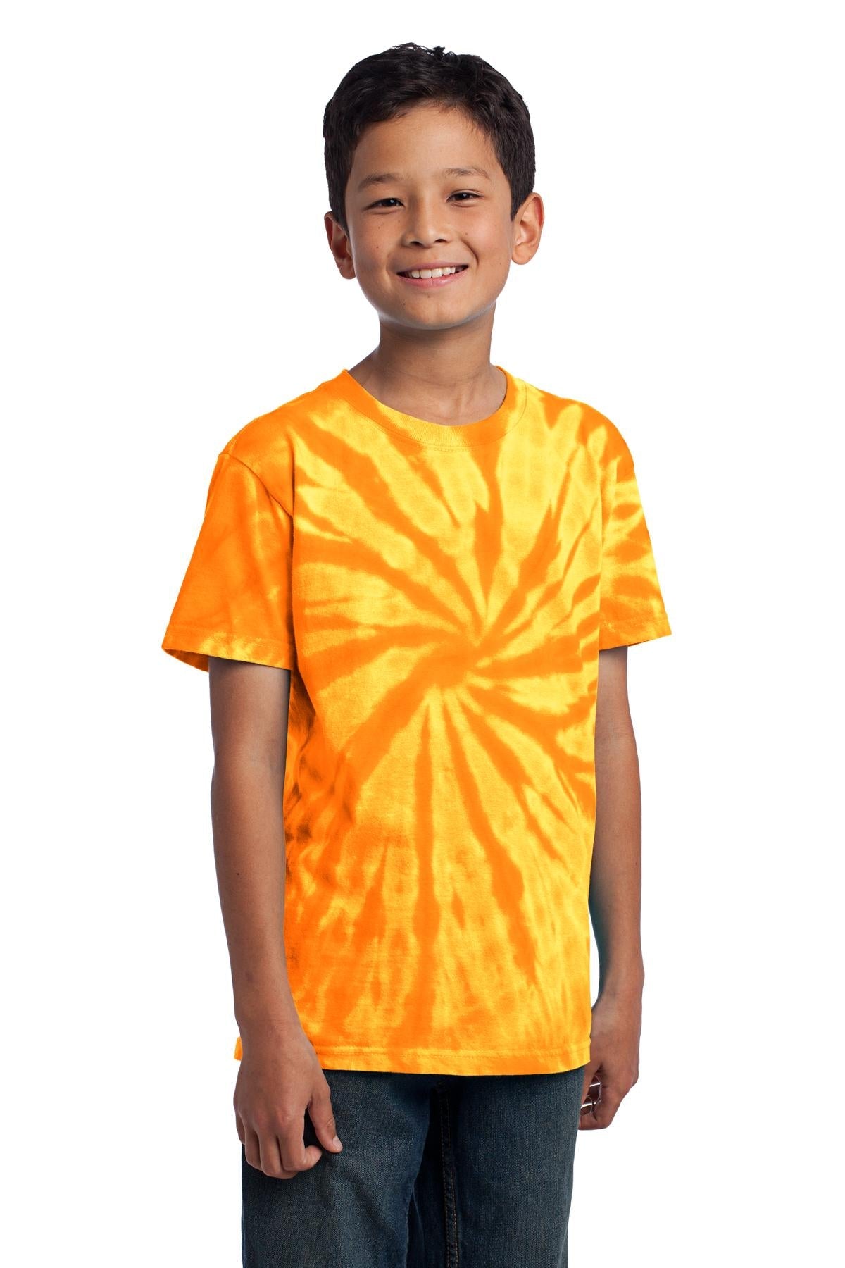 Gold Port & Co Youth Tie-Dye Tee. PC147Y