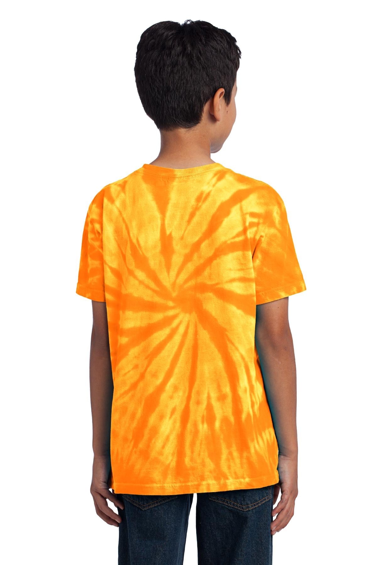 Gold Port & Co Youth Tie-Dye Tee. PC147Y