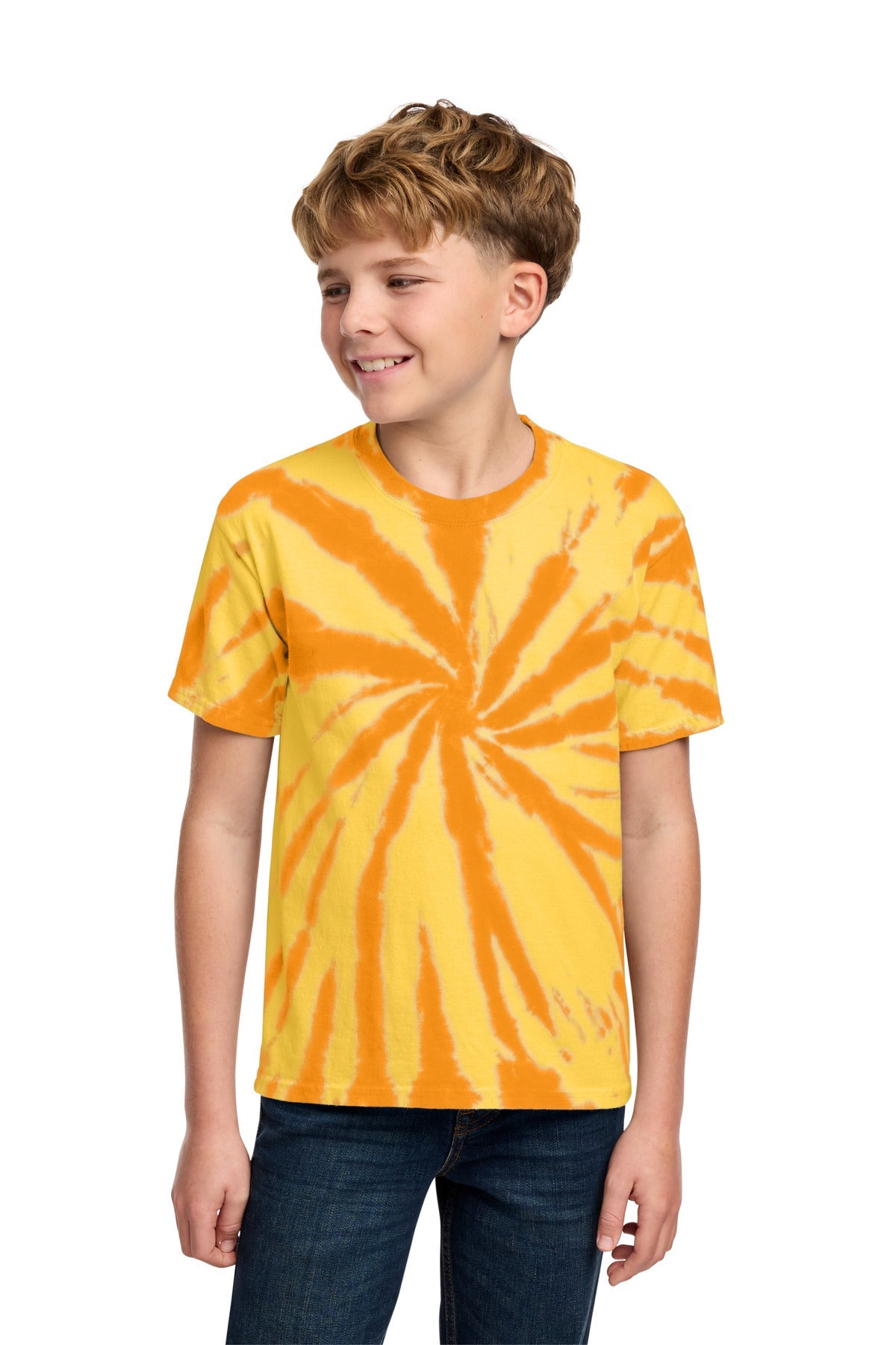 Gold Port & Co Youth Tie-Dye Tee. PC147Y