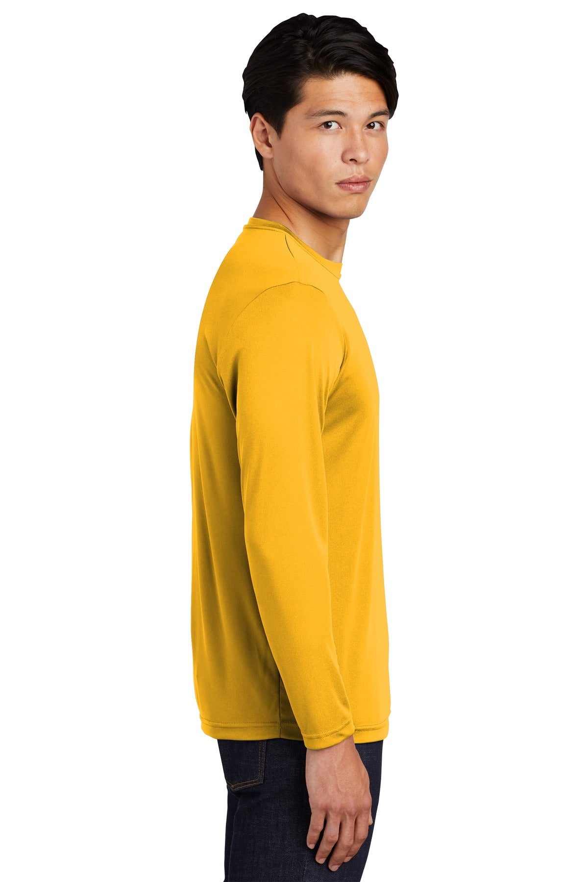 Gold Sport-Tek Long Sleeve PosiCharge Competitor Tee. ST350LS