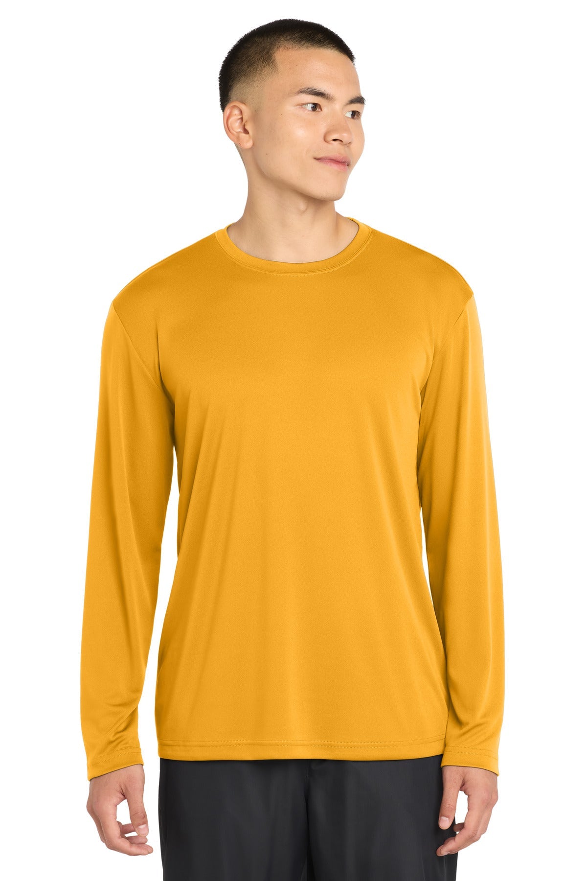 Gold Sport-Tek Long Sleeve PosiCharge Competitor Tee. ST350LS
