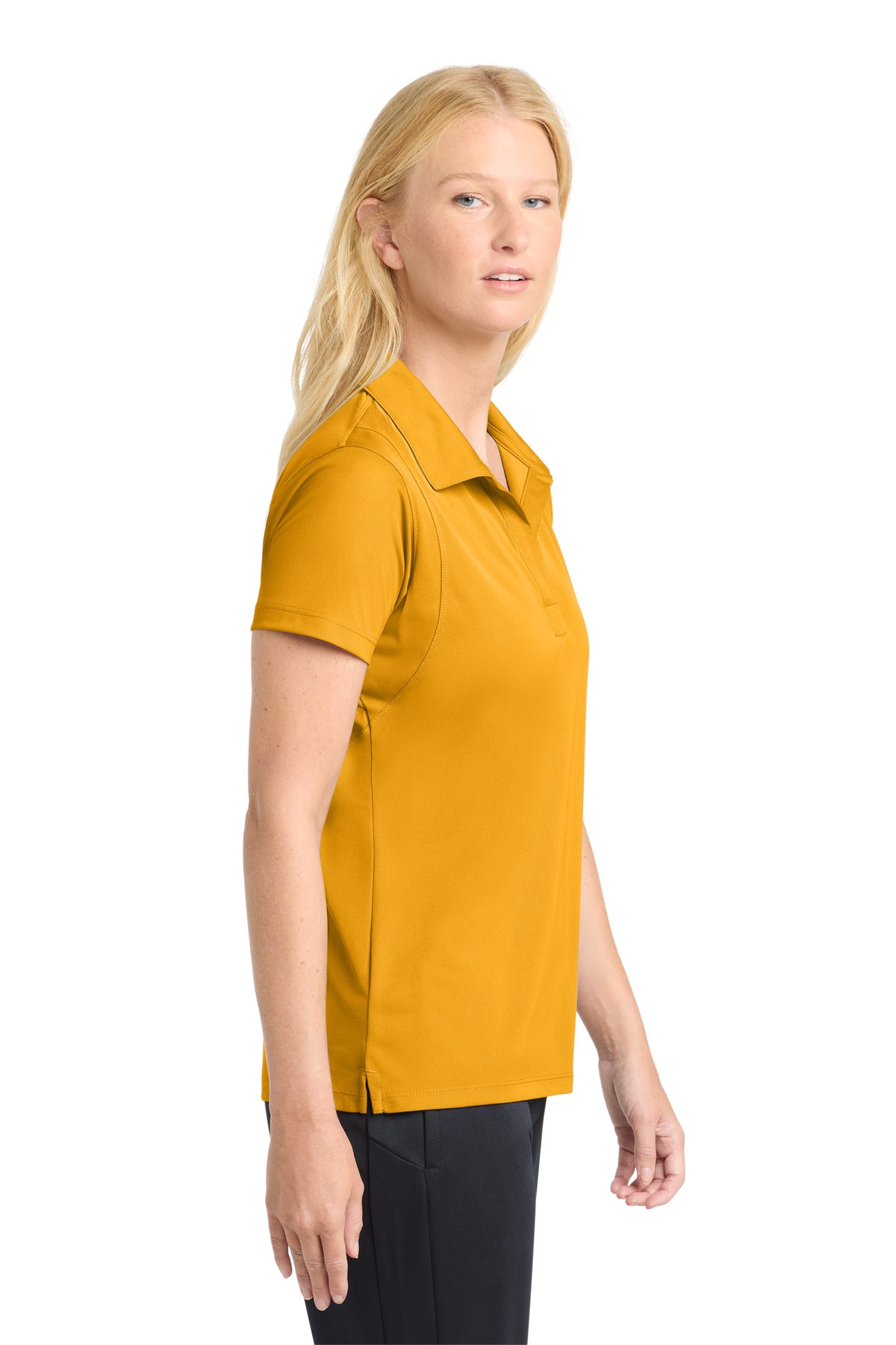 Gold Sport-Tek Women's Micropique Sport-Wick Polo. LST650