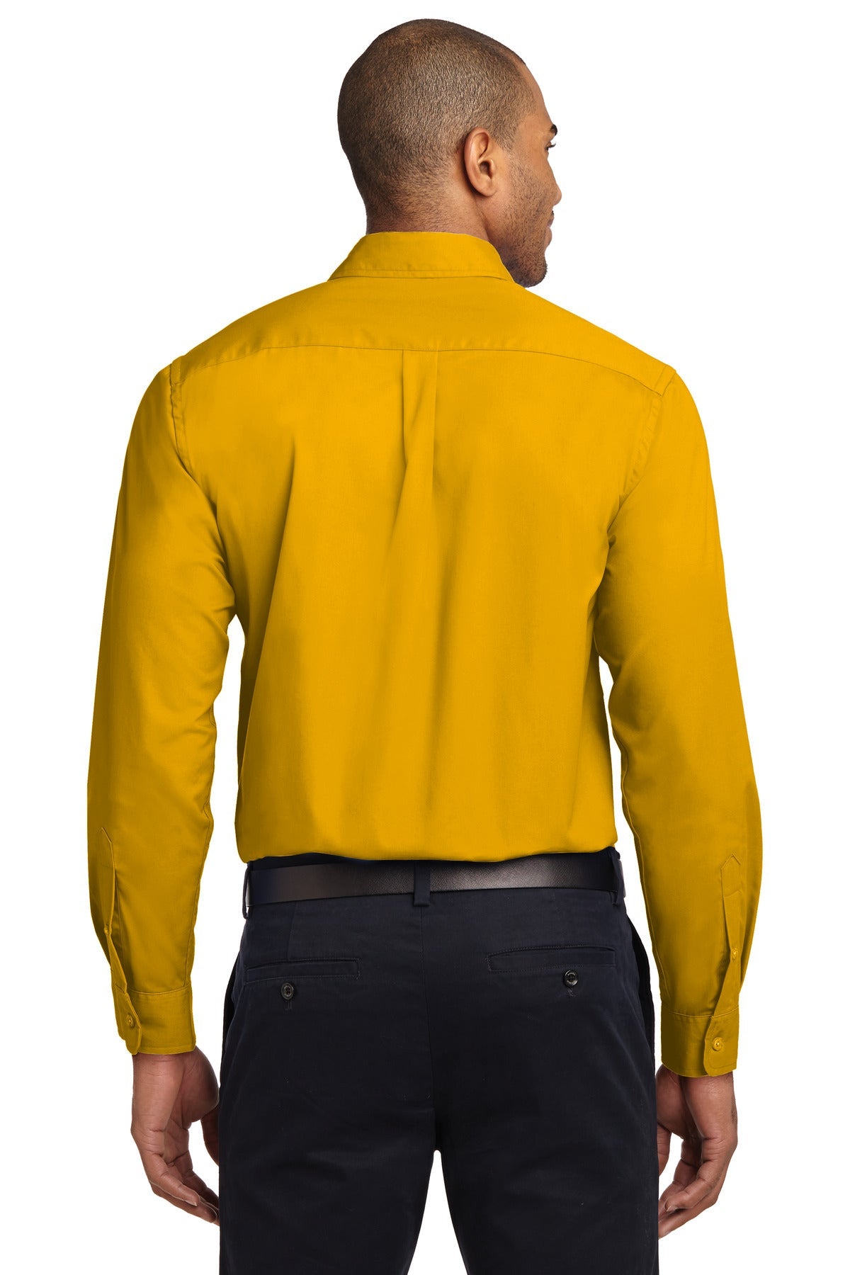 Gold/Gold Port Authority Long Sleeve Easy Care Shirt S608