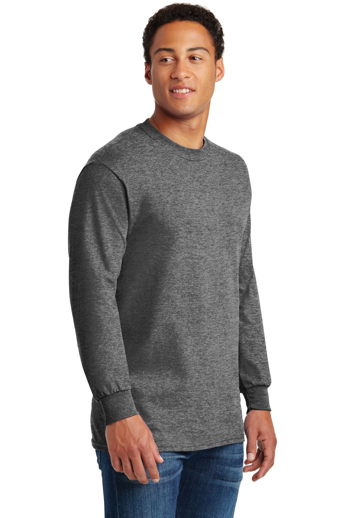GphHeather Gildan - Heavy Cotton 100% Cotton Long Sleeve T-Shirt. 5400