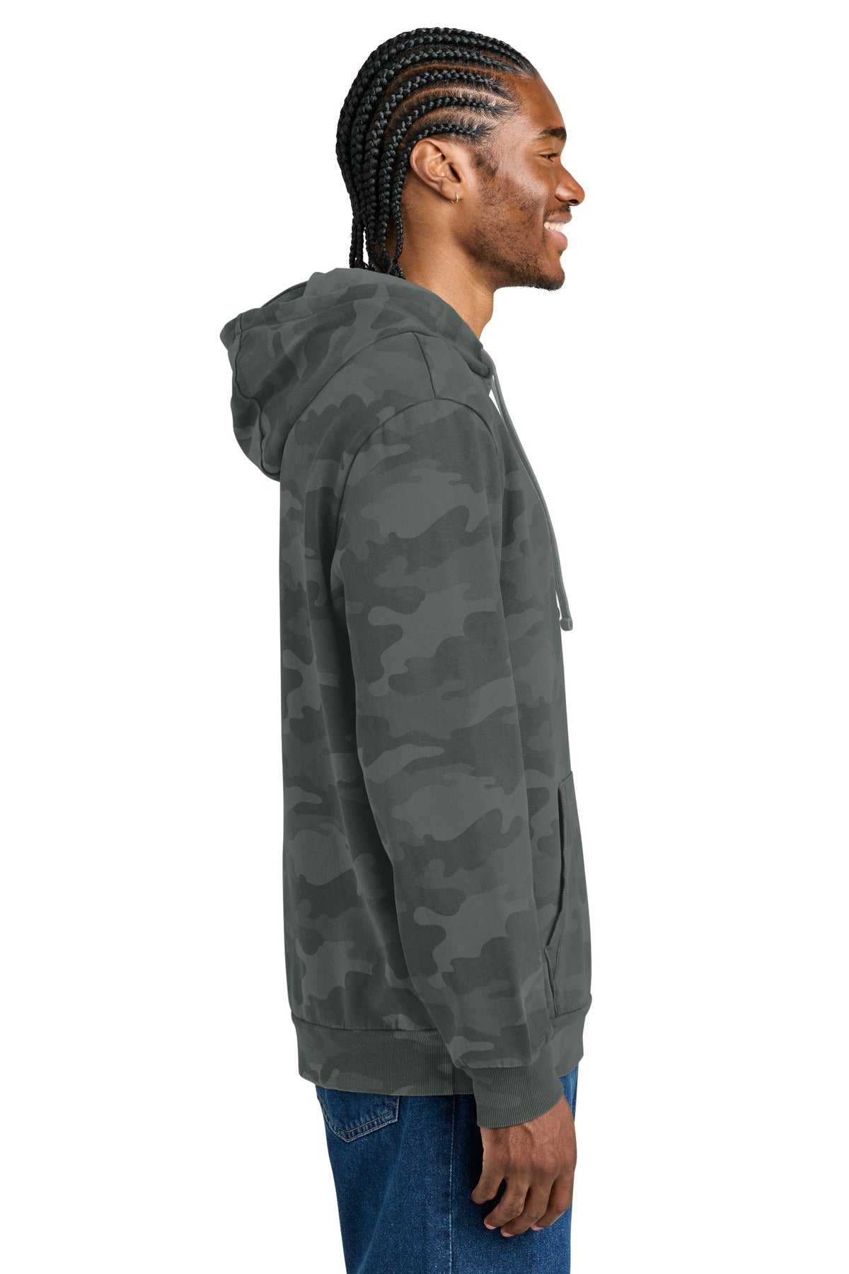 Graphite District Wash Camo Fleece Hoodie DT2200C