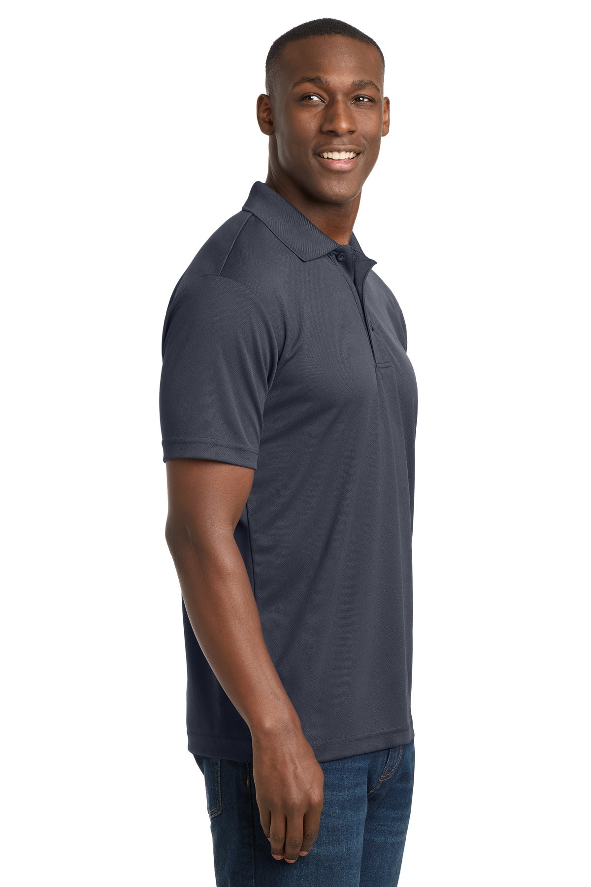 Graphite Grey Sport-Tek PosiCharge RacerMesh Polo. ST640