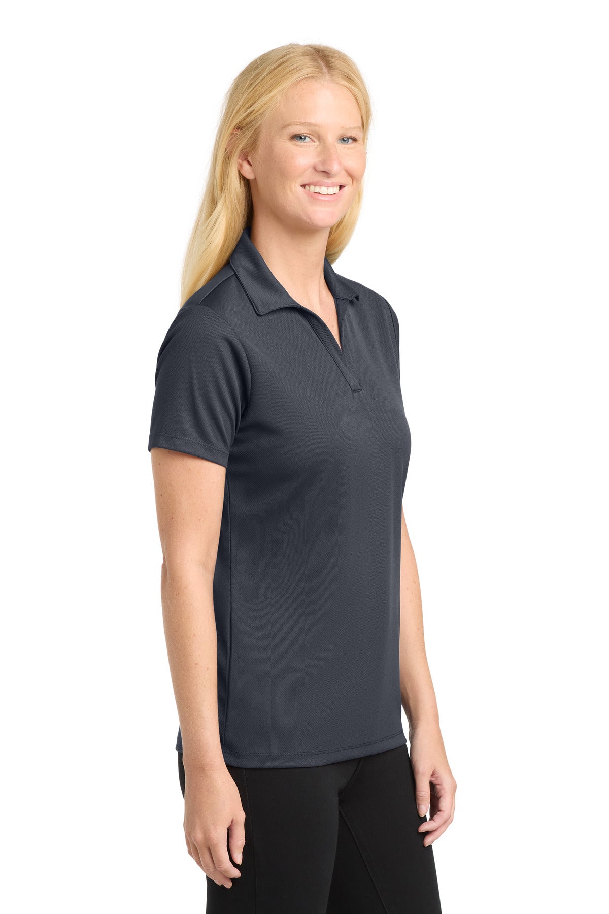Graphite Grey Sport-Tek Women's PosiCharge RacerMesh Polo. LST640