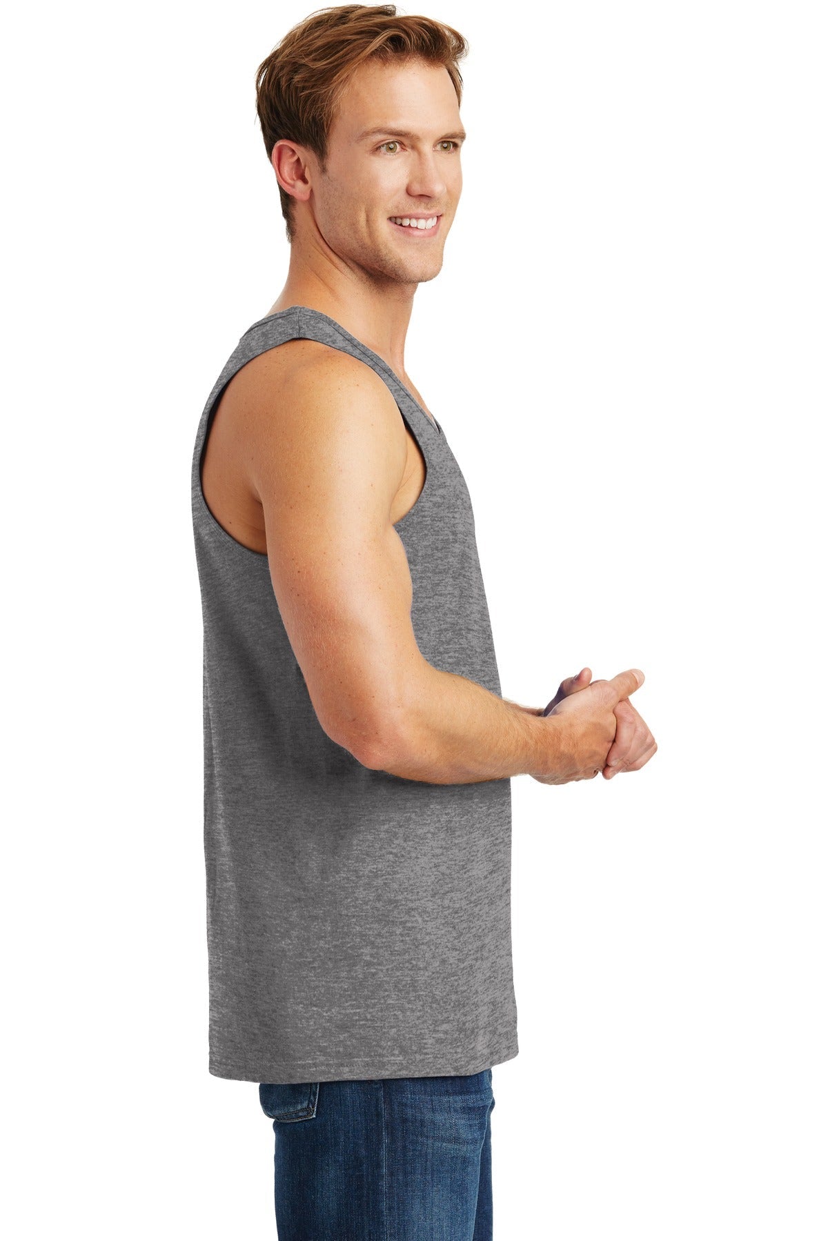 Graphite Hthr Gildan Heavy Cotton Tank Top. G5200