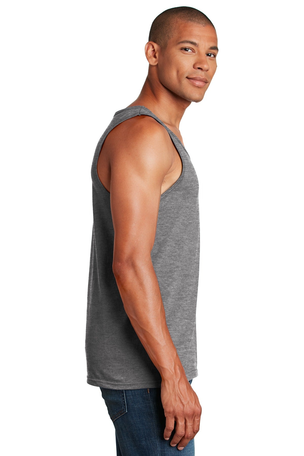 Graphite Hthr Gildan Heavy Cotton Tank Top. G5200