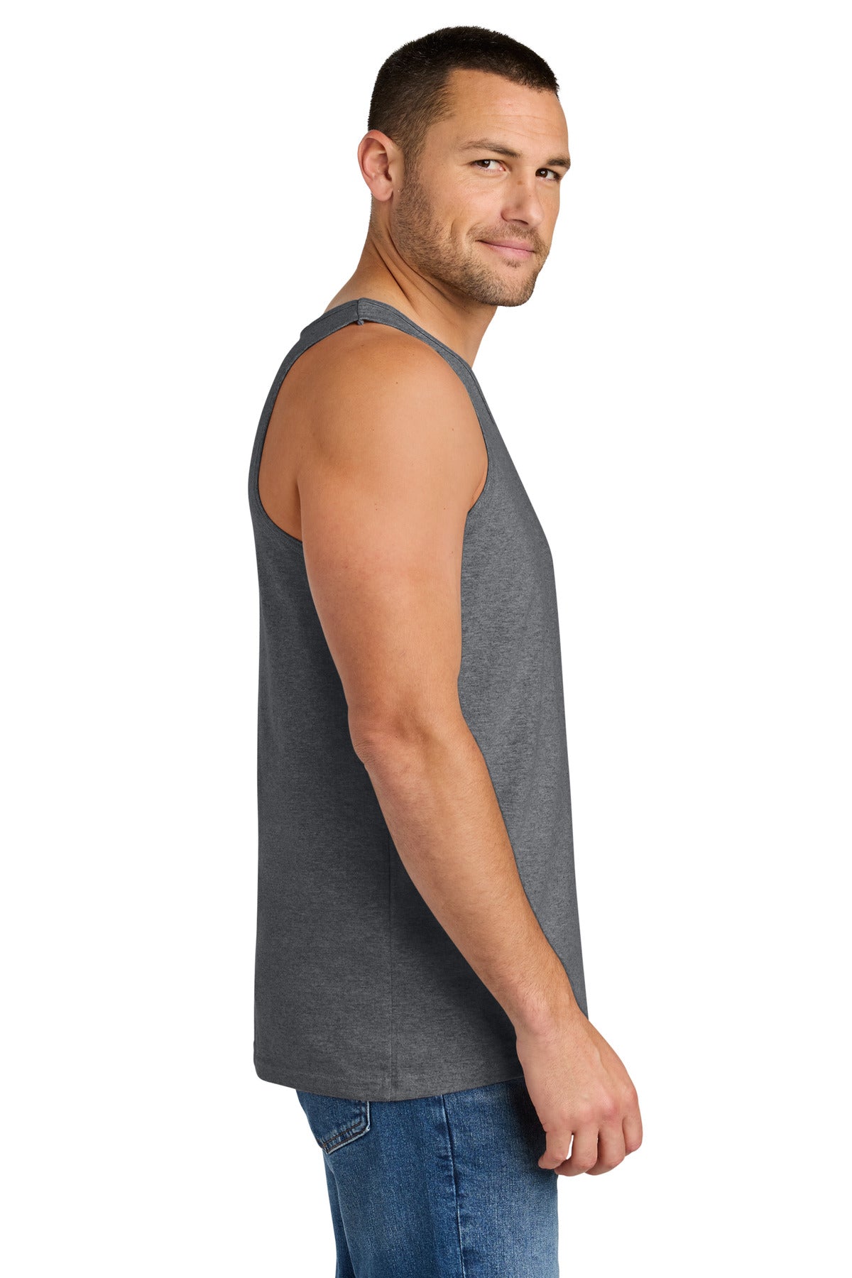 Graphite Hthr Gildan Heavy Cotton Tank Top. G5200