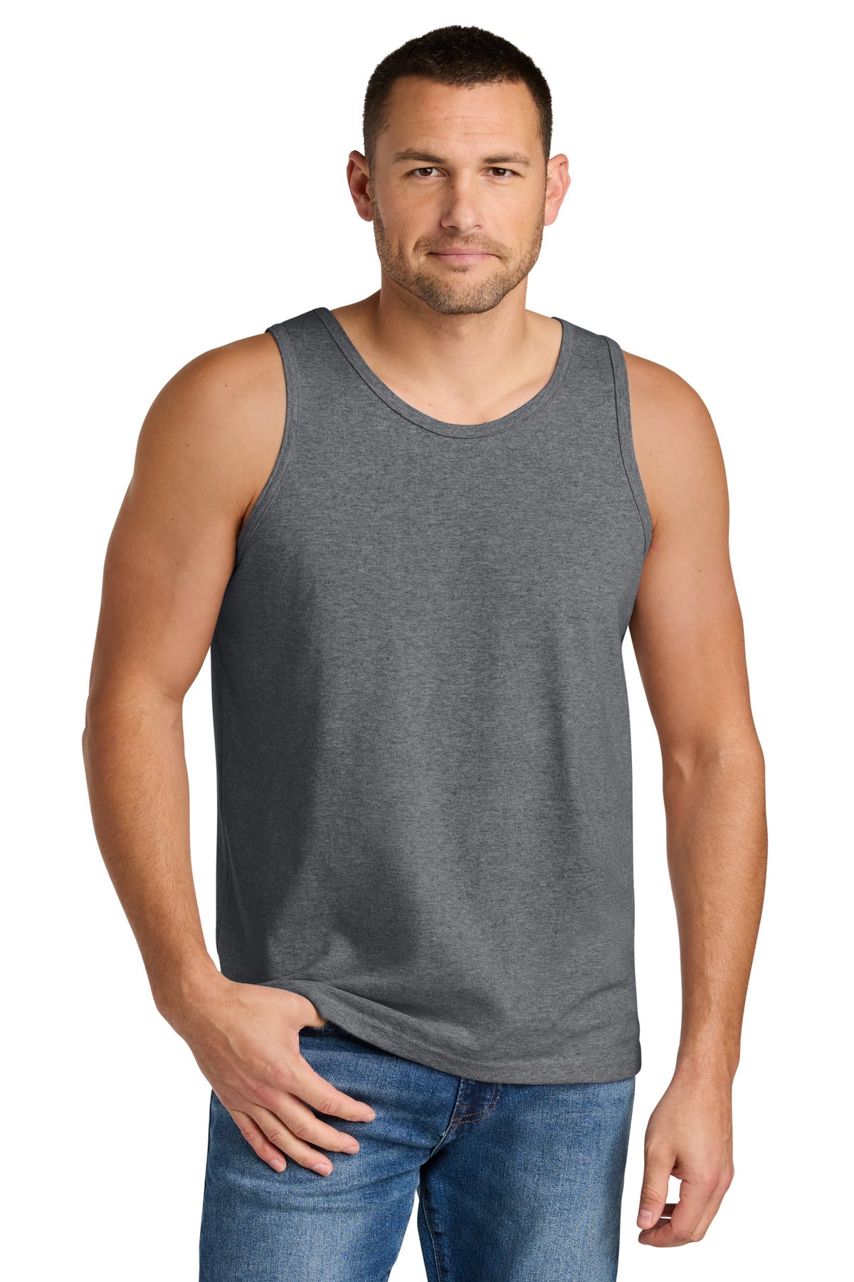 Graphite Hthr Gildan Heavy Cotton Tank Top. G5200